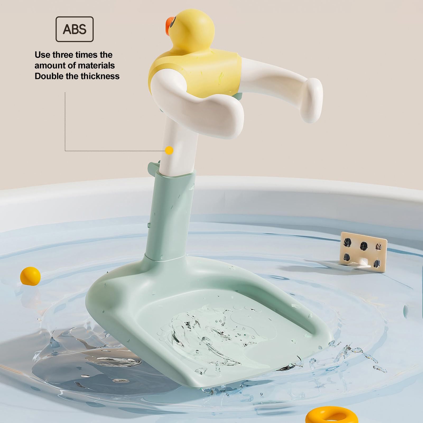 Soporte de baño para bebé, soporte de pie para ducha, altura ajustable | soporte de baño antideslizante para niños de 6 a 24 meses