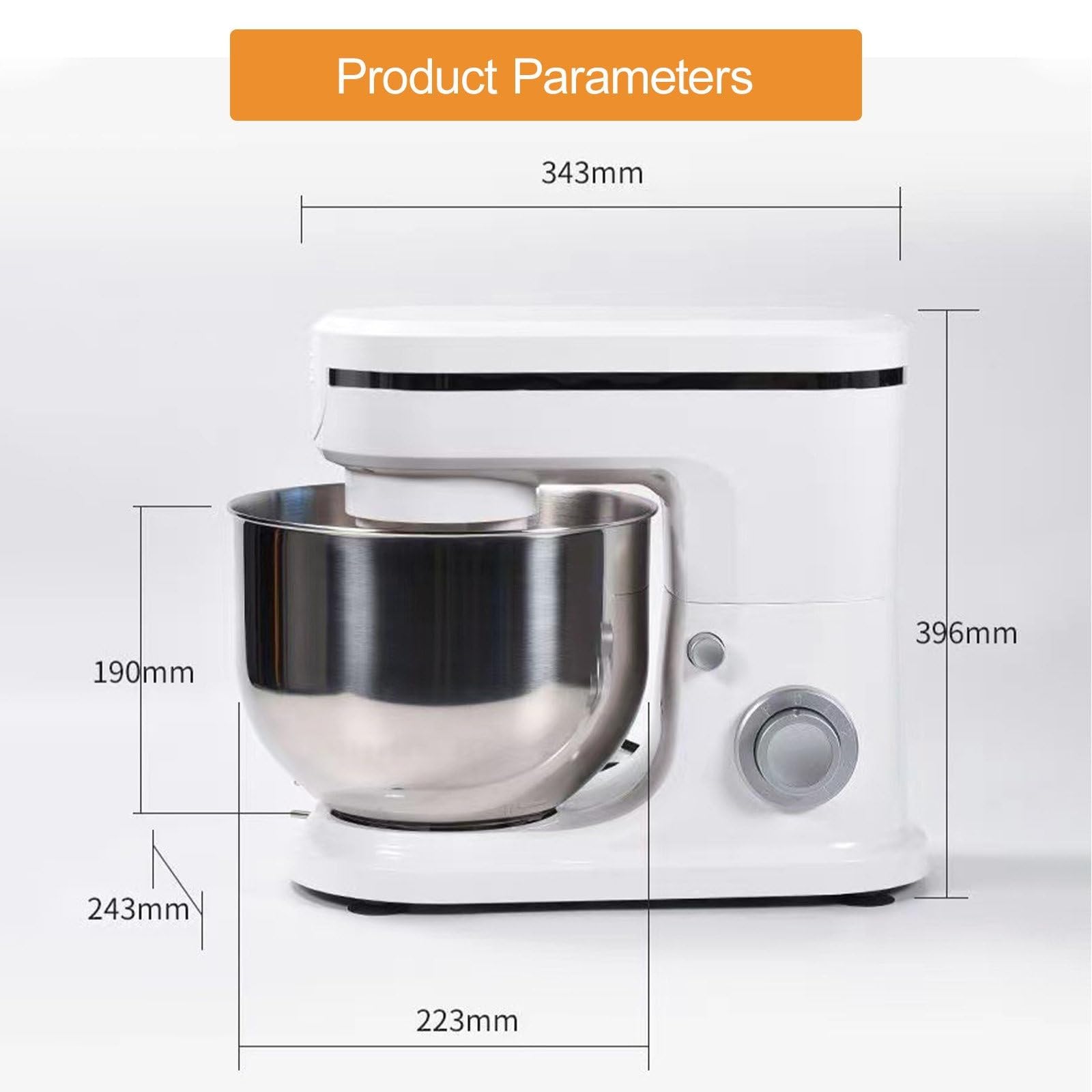 Impastatrice Planetaria Da 6 Litri Con Sbattitore/Frullatore/Gancio Per Impastare, Macchina Per Montare La Panna, Impastatrice Elettrica Con 6 Velocità Regolabili, Per Negozi Di Snack