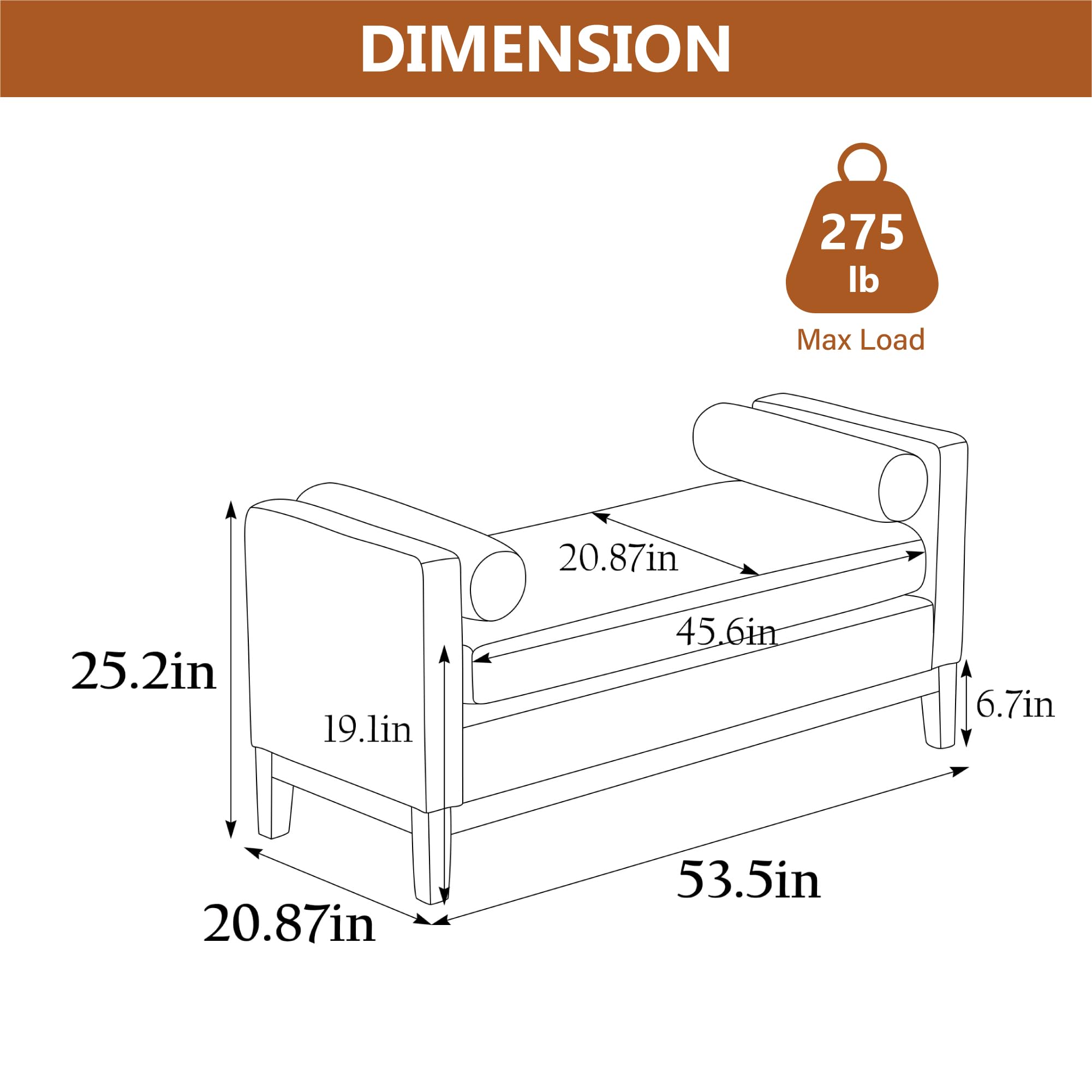 Hidden Storage Bench For Living Room 51 Inch Storage Bench For Bedroom -  Button Tufted Ottoman With Hidden Storage \u0026 Solid Wood Legs Button Tufted  Bench, image size:2001x2001