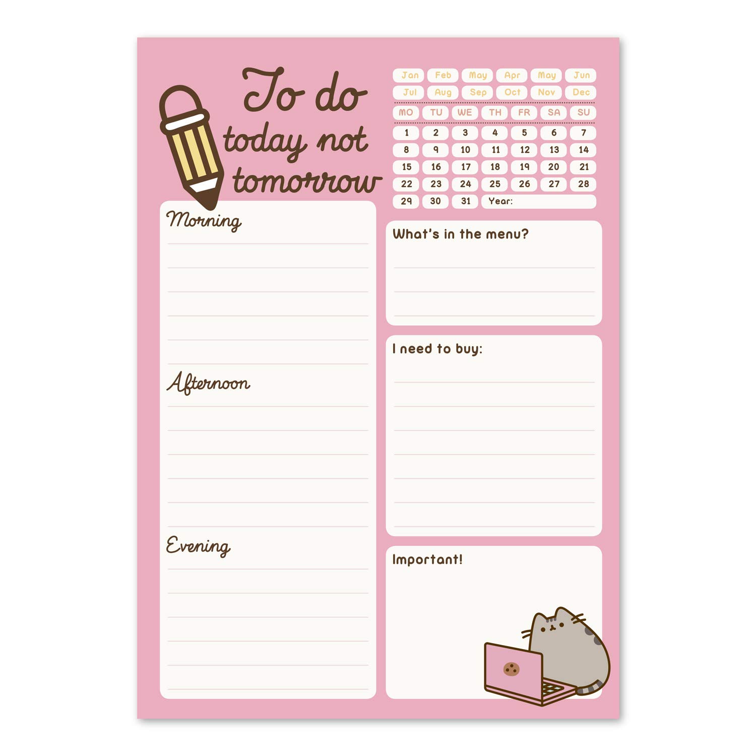 A5 Desk Pad With Daily Weekly And Monthly Calendar Desktop | Desertcart ...
