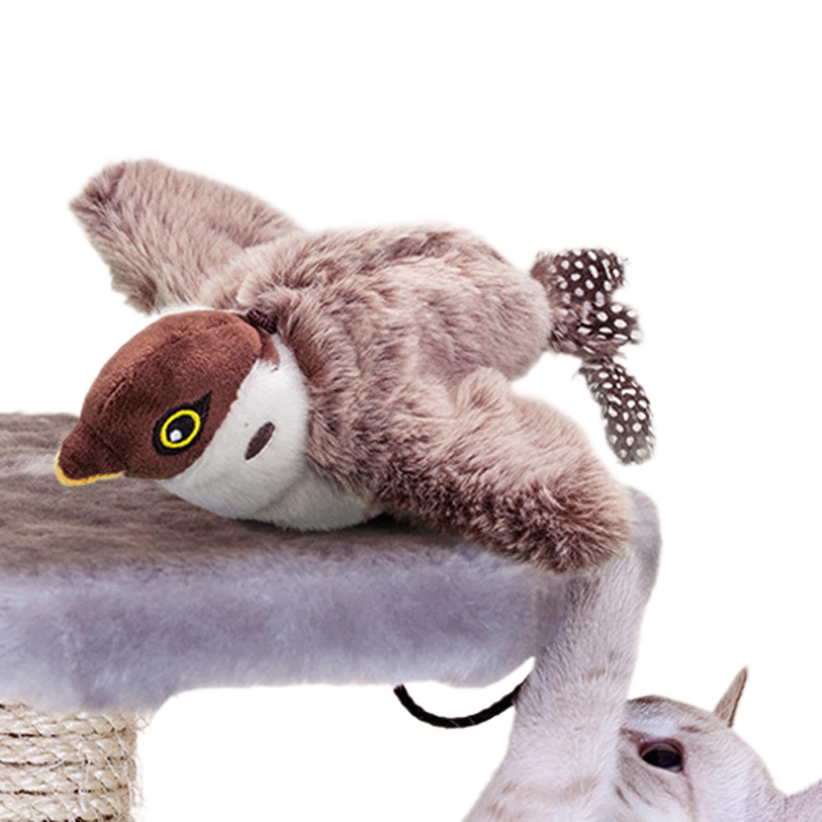 Pájaro para gatos con movimiento automático contra el aburrimiento