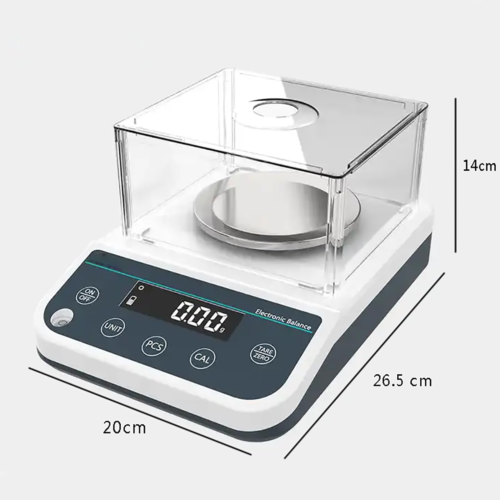 Bilancia Elettronica Digitale Da Laboratorio, Bilancia Da Laboratorio Di Precisione Da 0,001 G Con Piatto Di Pesata In Acciaio Inossidabile 304, Conversione Di Unità E Protezione Da Sovraccarico