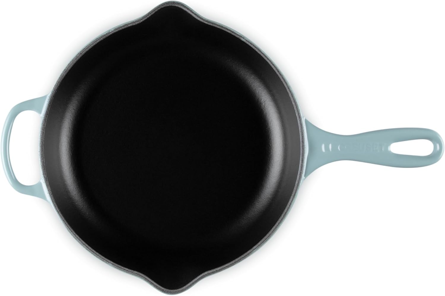 Le Creuset Enameled Cast Iron Signature Iron Handle Skillet, 9", Sea Salt - Image 4