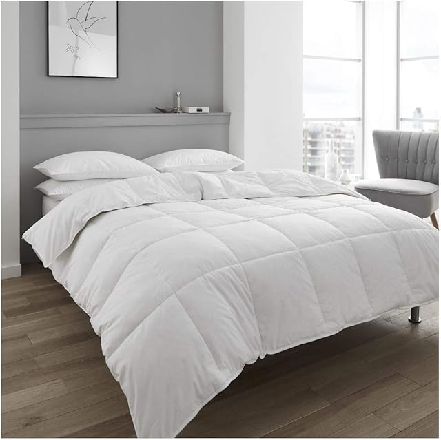 Luxurious Duck Feather Hotel Quality Warm Quilt, Super Soft Delux Duvet, Anti Allergy, White, Double