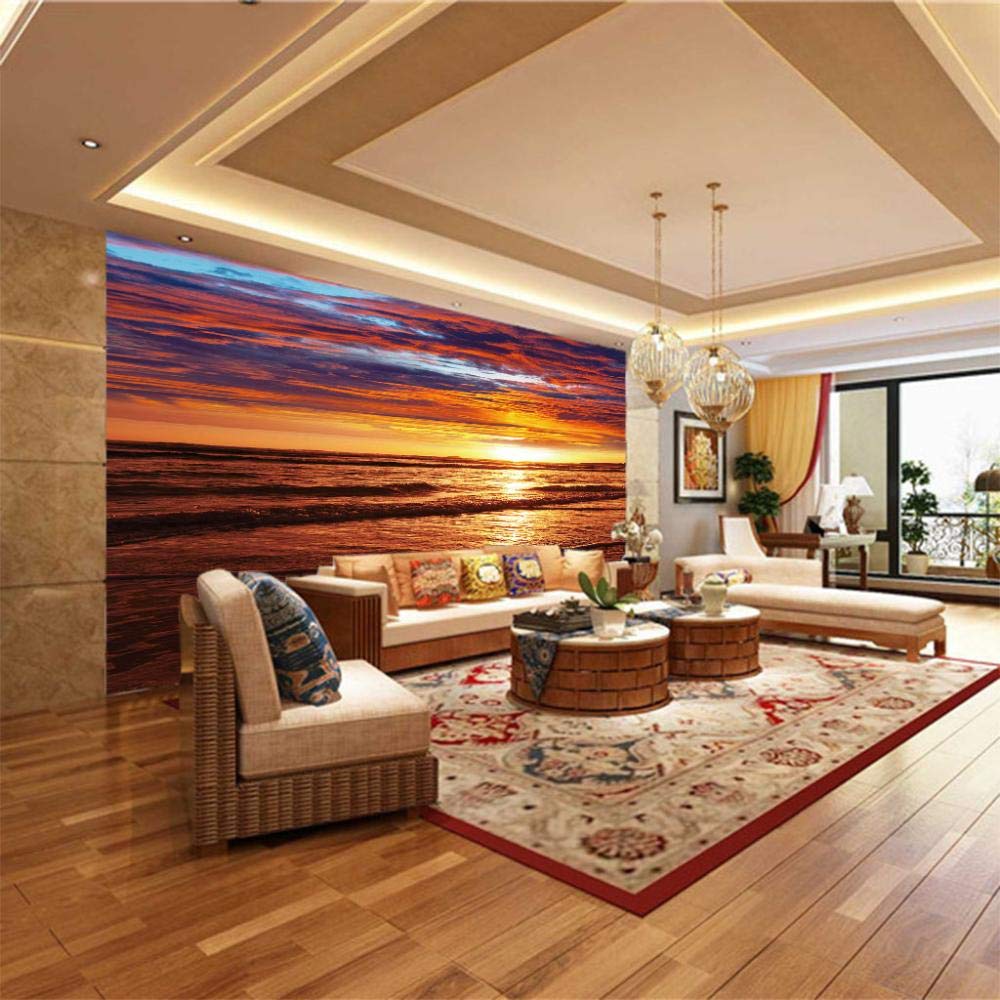 Autocollant Escalier 3D Coucher De Soleil Et Mer - Décoration Murale Adhésive - Motif Paysage 1392NA - Vinyle Décoratif