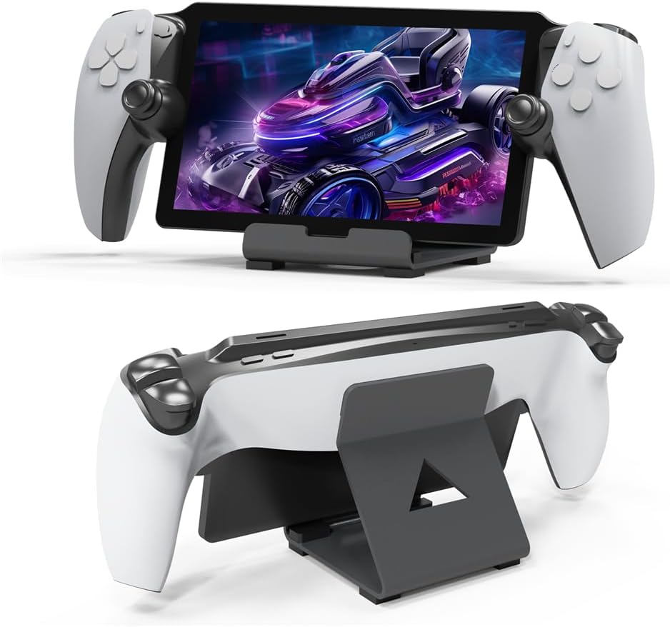 Game Desktop Holder Stand for Playstation Portal/Rog Ally/Legion Go Console, Universal Game Display Stand Anti-Slip Stable Gaming Accessories Stand (Black)