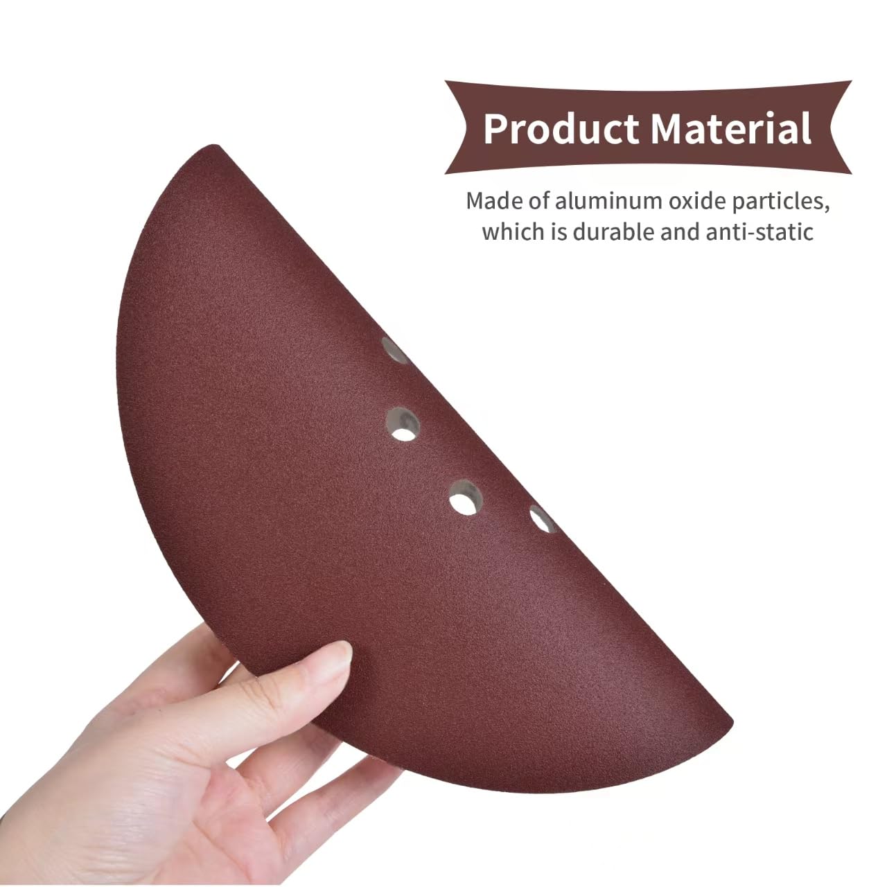 225mm Hook and Loop Sanding Discs 40 Grit, 15Pcs 9 Inch 8 Holes Sandpaper Sheet for Long Neck Sander Drywall Sander - Image 3