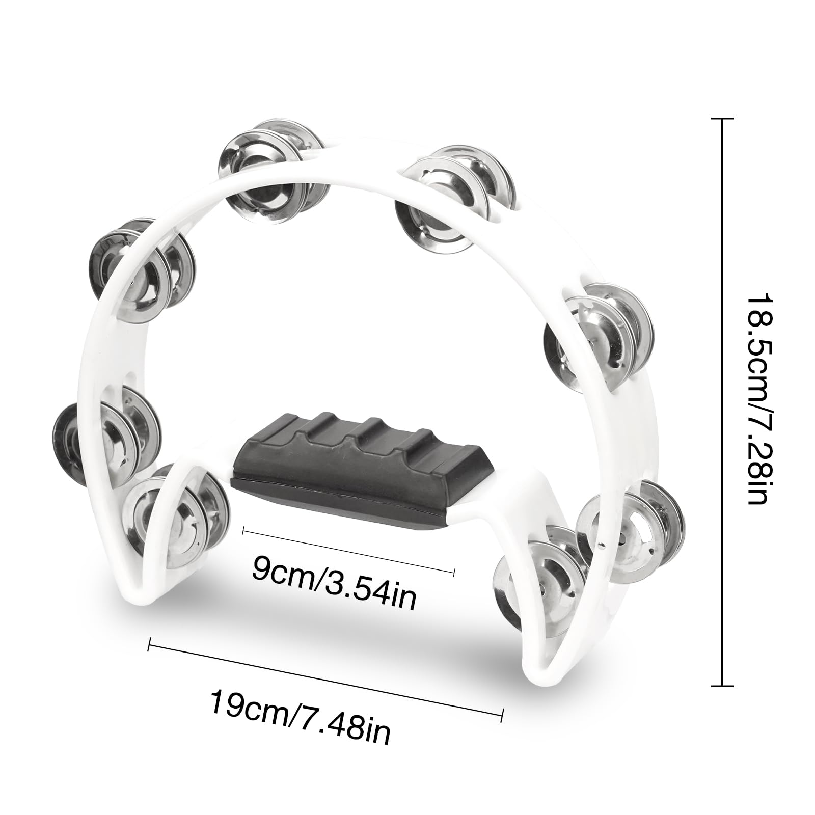Snapklik.com : Soulmate Tambourine Metal Jingles Hand Held Percussion ...