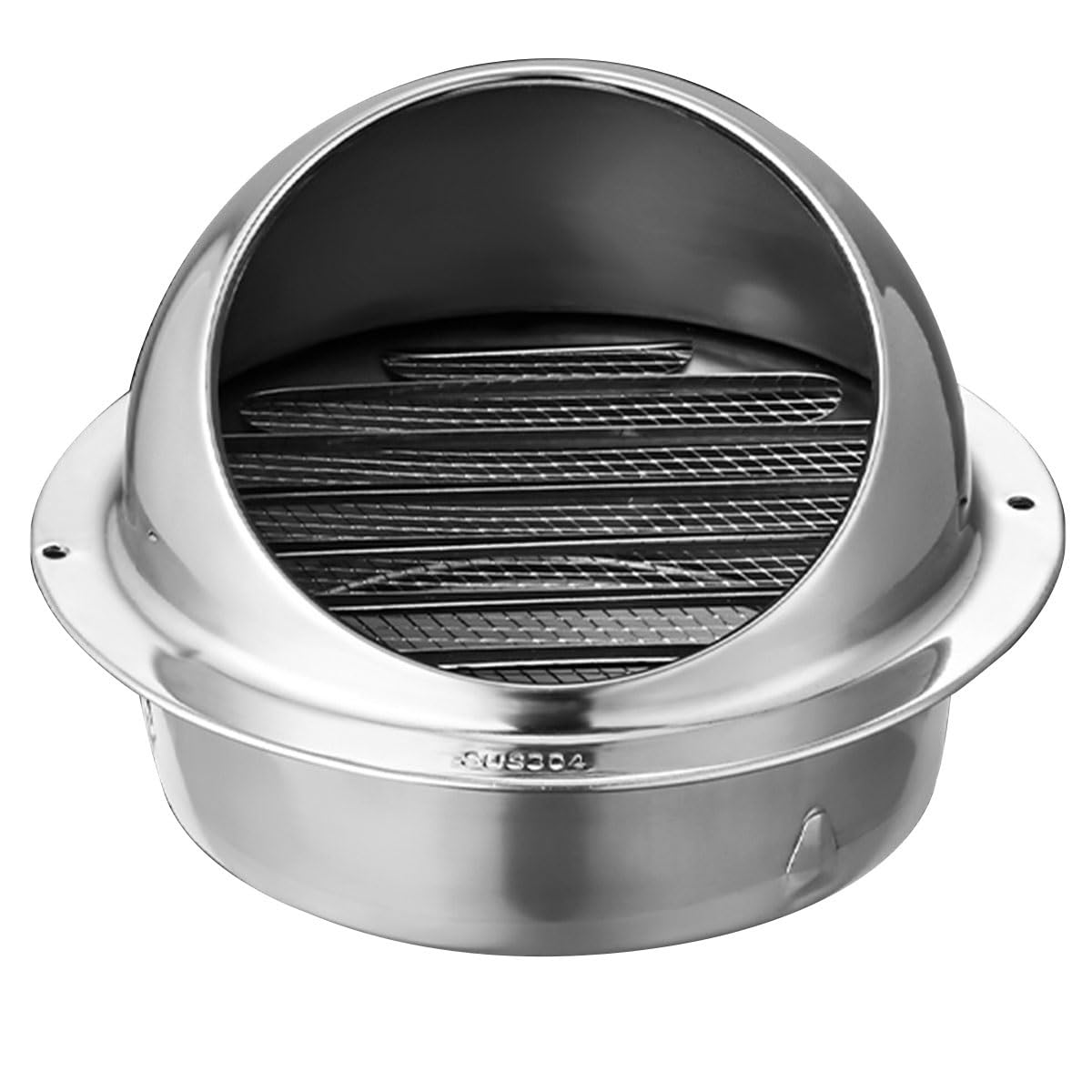 Tapa de ventilación de Acero Inoxidable 304, Rejilla de ventilación Redonda con mosquitera (tamaño: 300 mm – 11,8 Pulgadas)