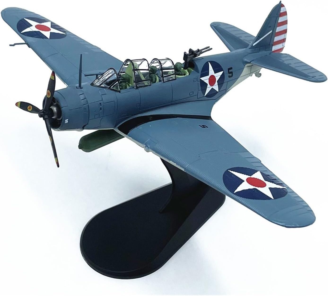 1:72 for TBD Devastator Torpedo Bomber Carrier Aircraft Alloy Model Realistic Plane Blue Series Metal Airplane(Blue A)