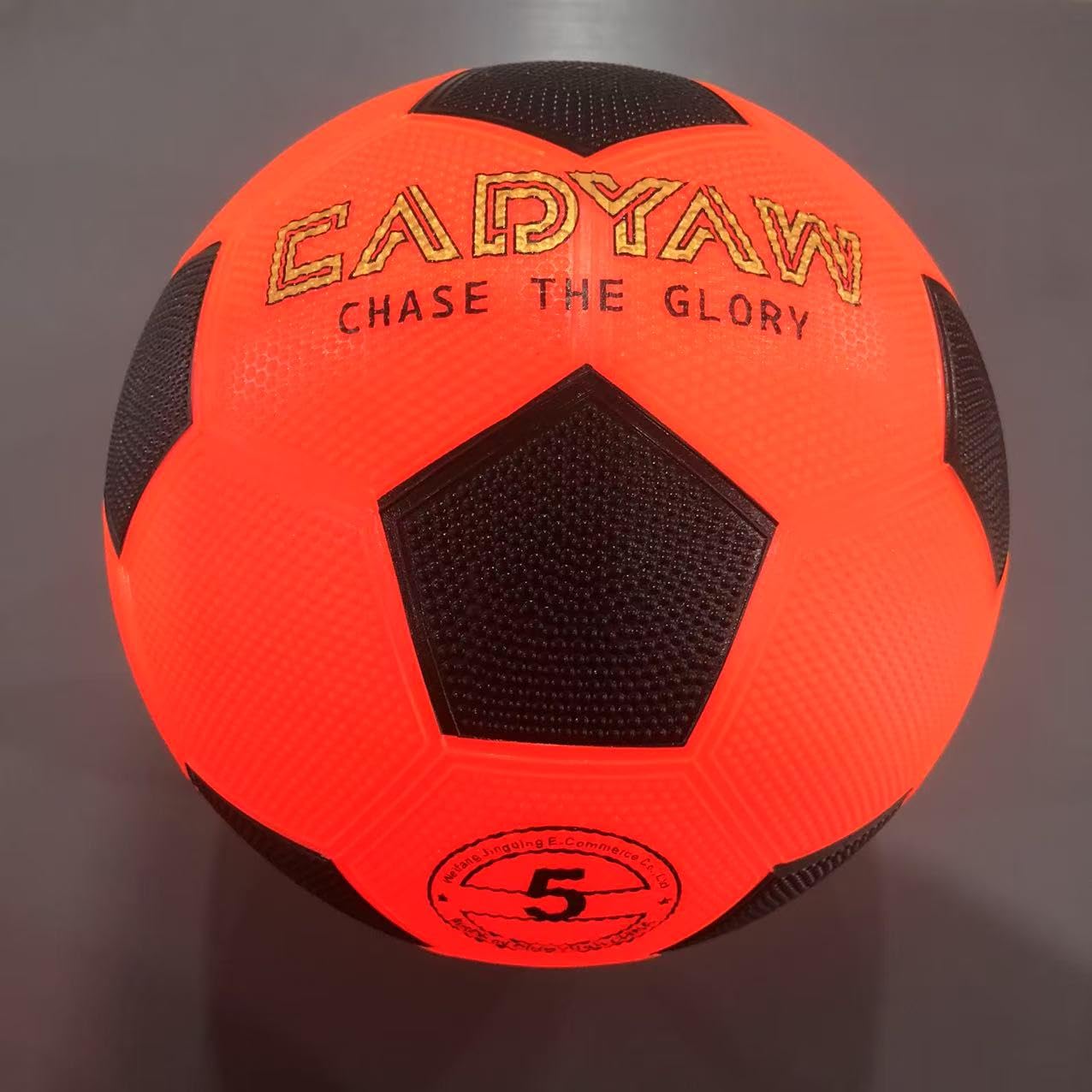 Cadyaw Light Up Soccerball - Glow in The Dark - Size 5