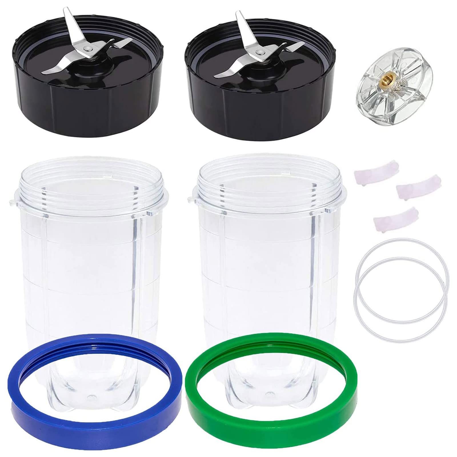 YROHGKPN 12 PCS Cross 16OZ Replacement Cup with Shock Pads & & Gaskets & Shock Pad & Lip Rings for MB1001 Series Blender Cross Replacement Part absorbing Pad for Juicer