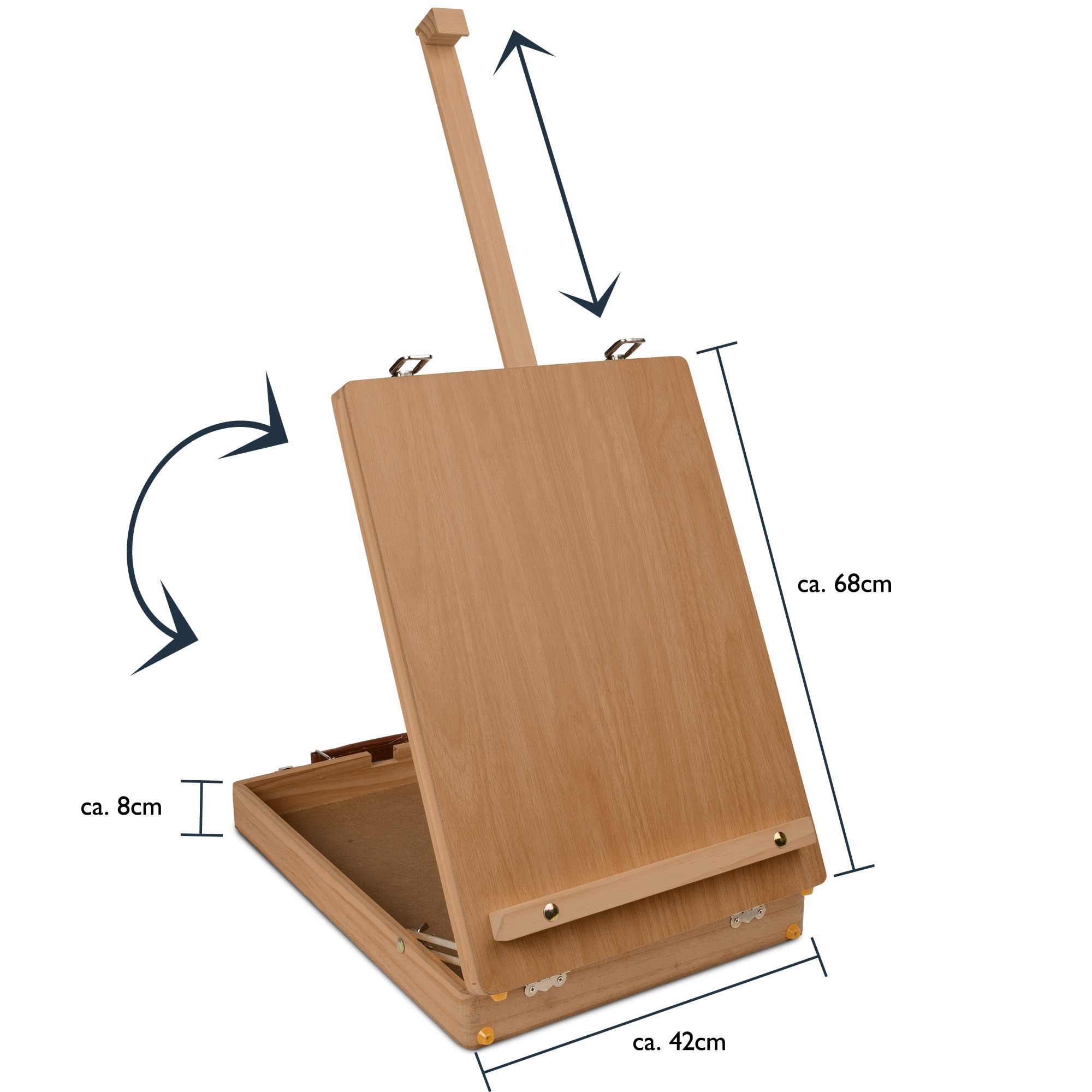 Artina XXL kit peinture adulte 188 pièces avec chevalet en bois FSC® enfant | coffret acrylique aquarelle pastels à l'huile crayons & pinceaux mallette table complet artiste loisir créatif Vincent