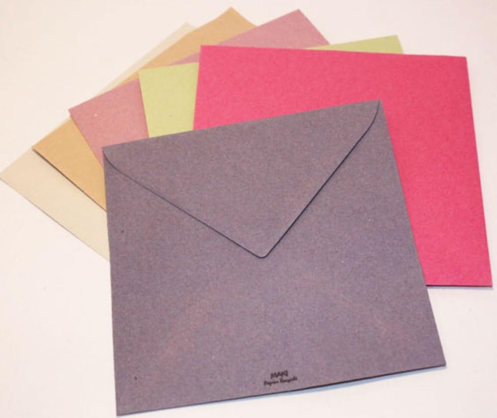 Couleurs de Provence Square Envelopes CA2 12.5 x 12.5 cm (100g per 100) Multicoloured [Made in France]
