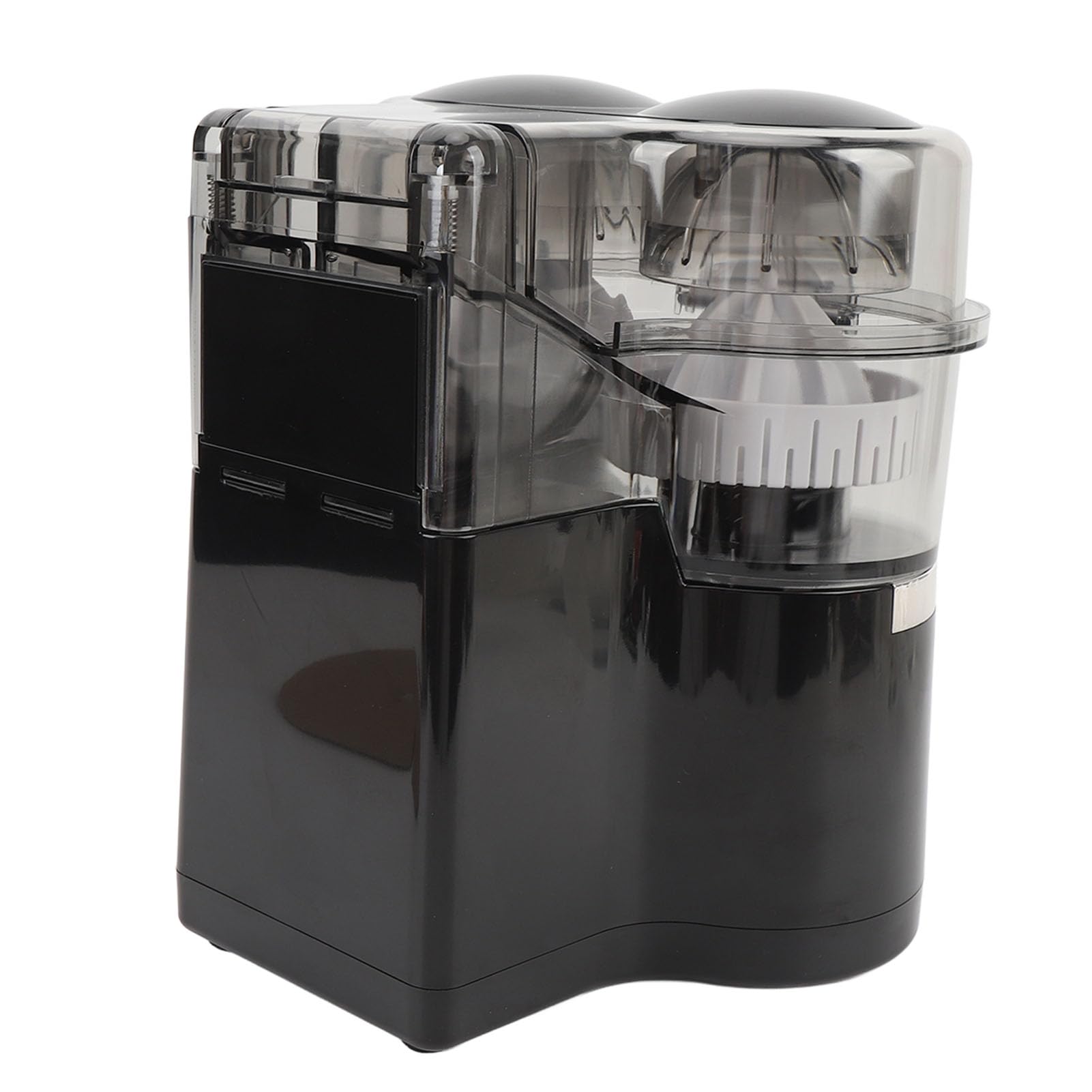 GLOGLOW Exprimidor Eléctrico Portátil de Cítricos con Doble Cabezal, 100 W, 15000 RPM, Exprimidor Rápido para Naranja, Limón, Manzana, Kiwi, Uva y Pomelo con 2 Cabezales de extracción. (BLACK)