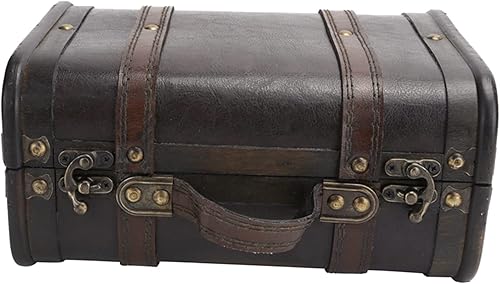 Maleta de madera retro decoración caja de tiro accesorios portátil caja de almacenamiento de comestibles para caja de utilería estilo nacional