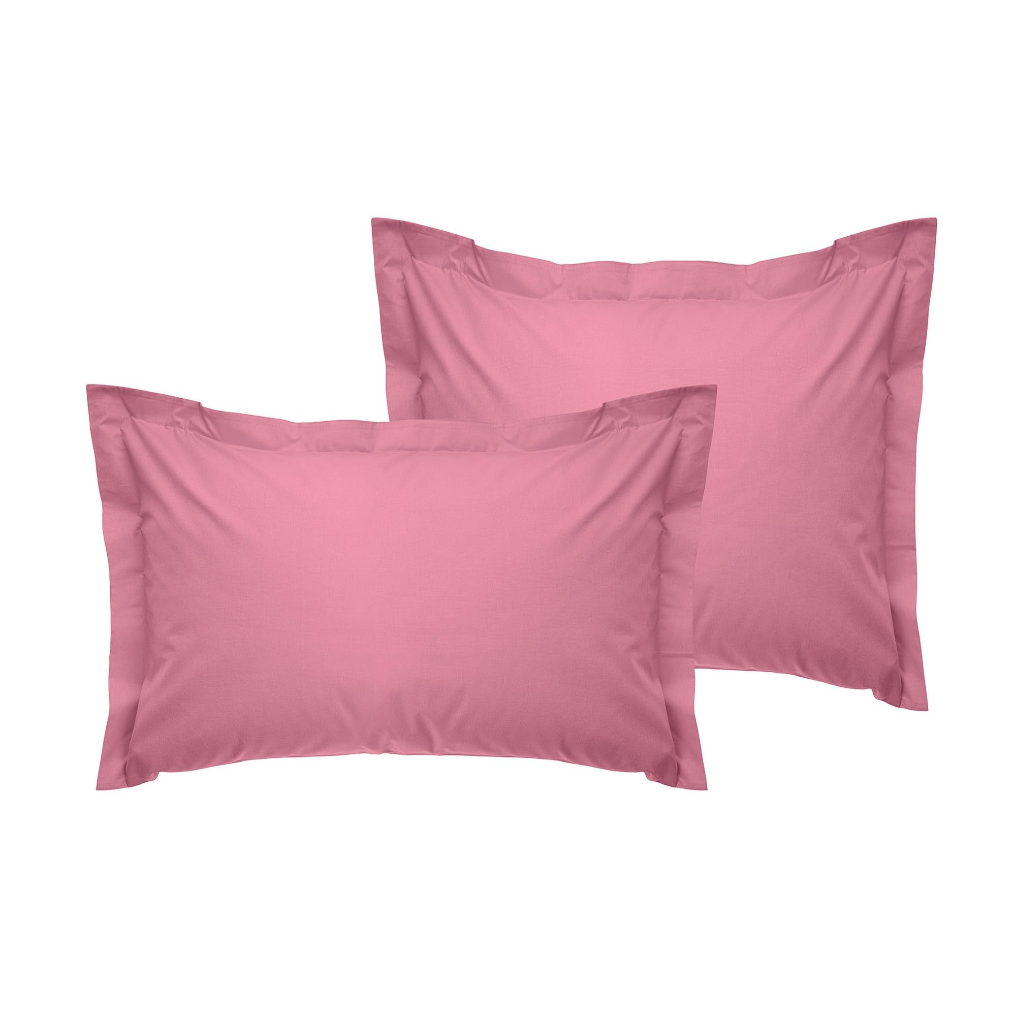 Nuit Des Rêves Dusty Pink Luxurious Oxford Pillowcase Set (2 Pieces), Dusty Rose, 80 X 80 + 5 Cm, 100% Cotton Ranforce, 155 Thread Count | Envelope Closure, Machine Washable At 30°C