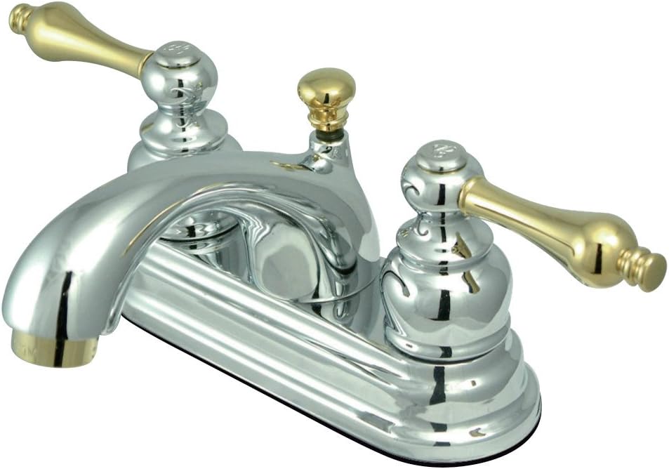 Rеvіеw Kingston Brass KB2604AL Vintage 4-Inch Centerset Lavatory Faucet with Metal Lever Handle, Polished Chrome and Polished Brass