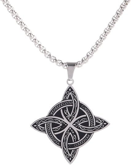 Hecate Wheel Key Necklace – Round Glass Pendant, Witchcraft Amulet, Adjustable Chain – Mystical Jewelry For Men & Women 9 thumbnail image