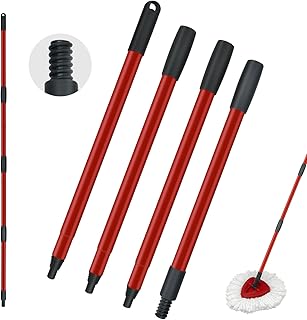 Mop Handle Replacement for Ocedar 4 Section Mop Replace Handle Compatible with O-Cedar Spin Mop Refills and Brooms O Cedar Mop Stick for Floor Clean, 30" to 58", American Thread Joint