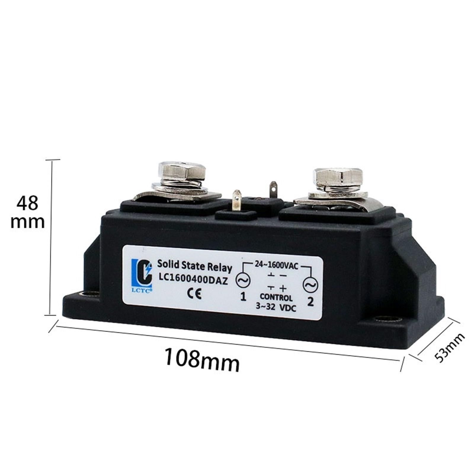 Przemysłowy przekaźnik półprzewodnikowy 500A 400A DC-AC SSR, wysokowydajny przekaźnik półprzewodnikowy LCTC sterowanie DC AC High Power (500A)