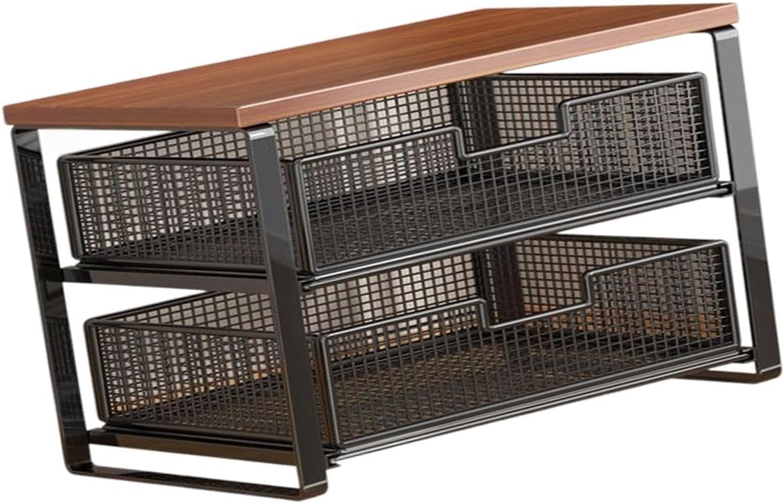 Coffee Station Organizer, Storage Rack, Kitchen Countertop Shelf, Coffee Machine and Holder, Black 2 Tier