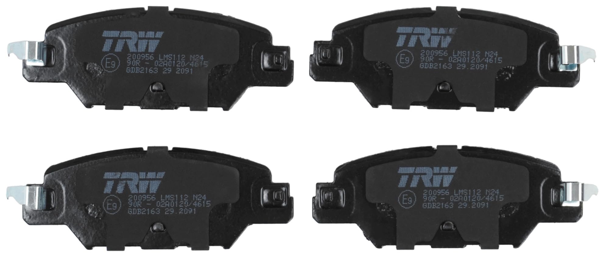 Fits TRW GDB2163 BRAKE PAD SET, DISC BRAKE