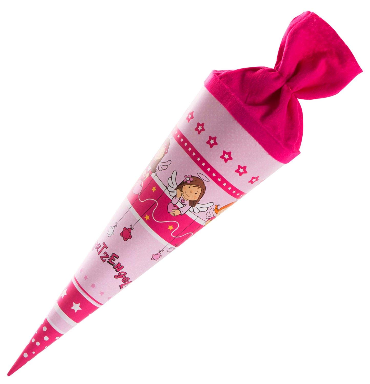 Goldbuch Cono per la scuola del fratello 35 cm rosa cartone laccato chiusura in feltro colorato