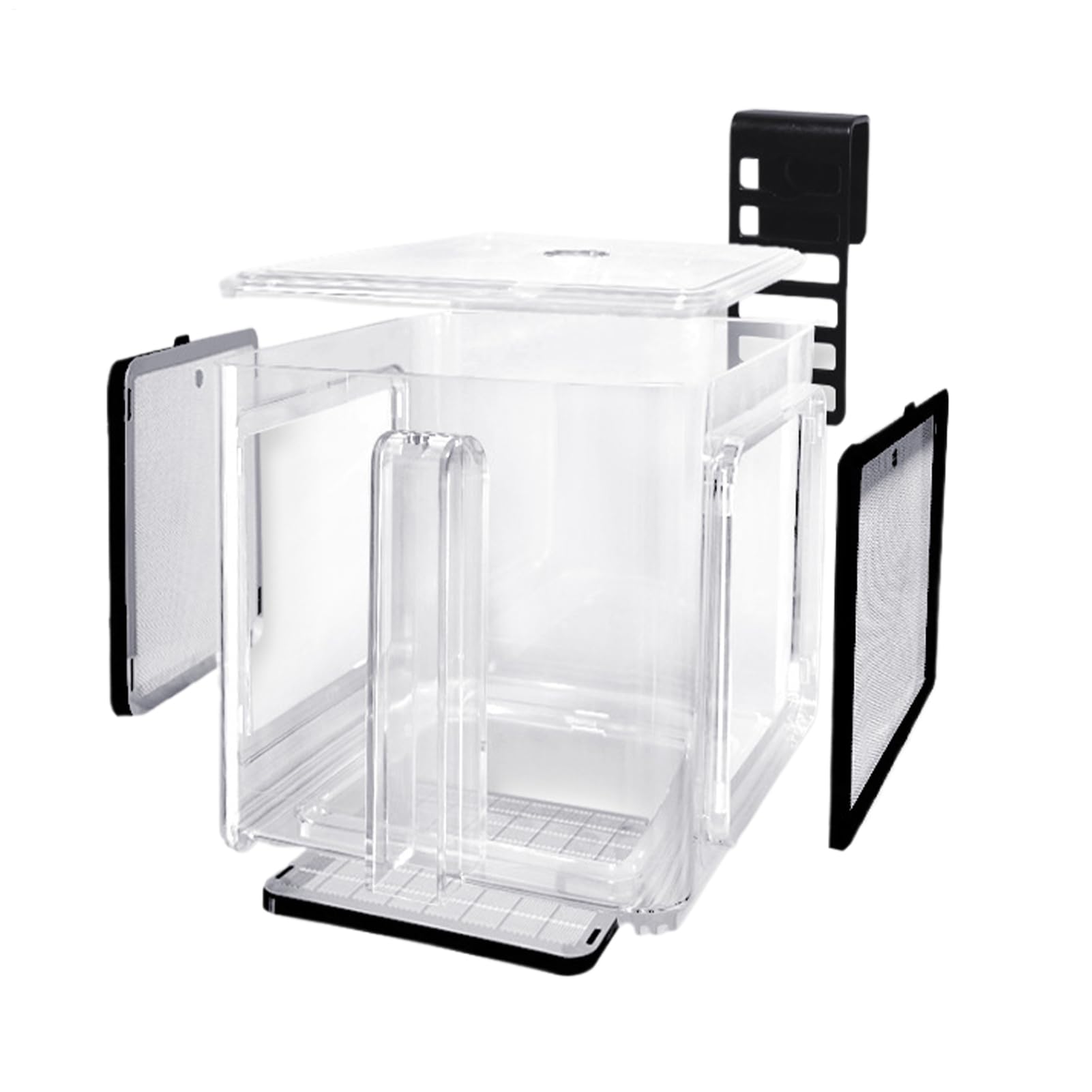 Scatola per allevamento di pesce, scatola isolante in acrilico per acquari – scatola acrilica incubatrice per acqua dolce e marina con divisorio