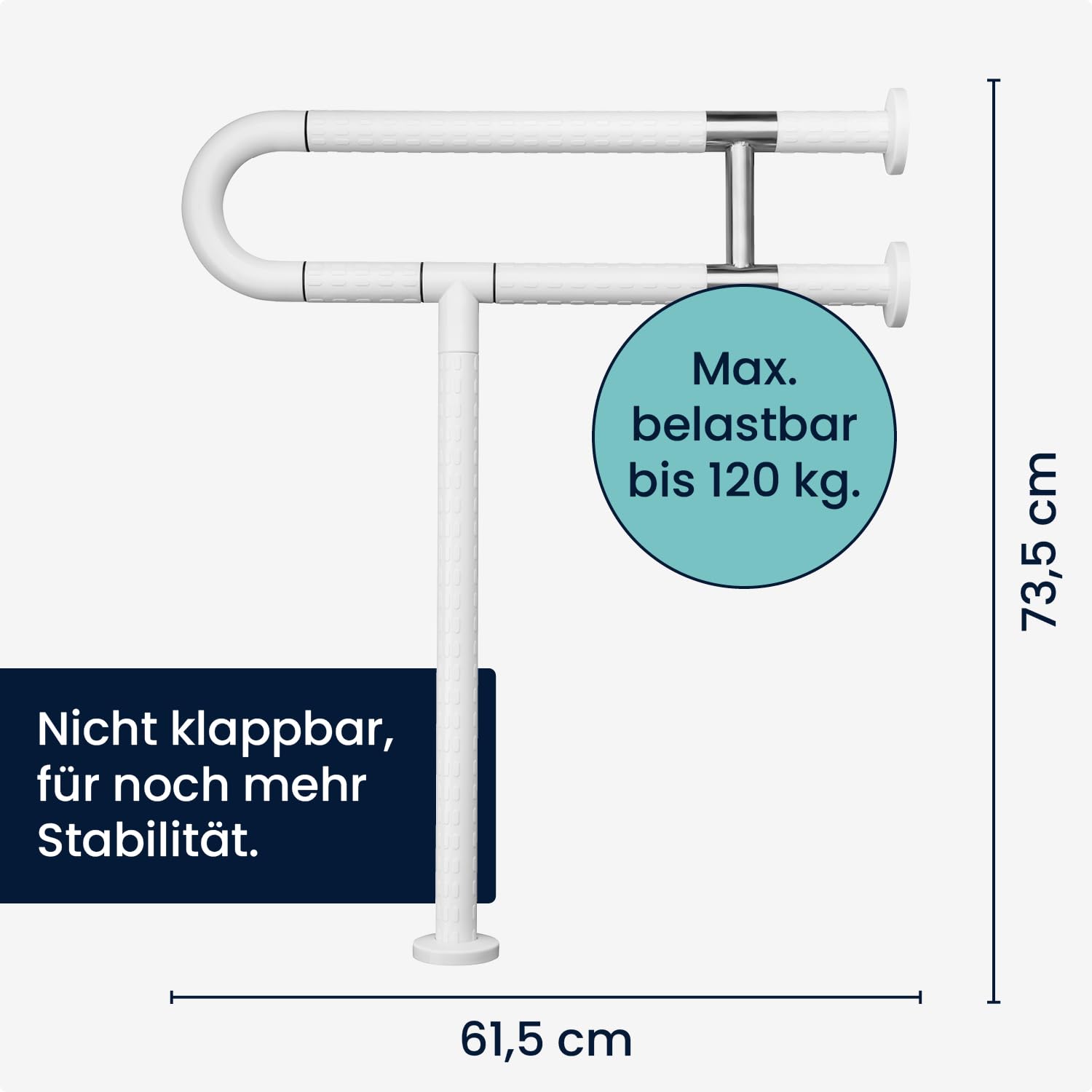 flexilife WC Haltegriff - Wandhaltegriff, Stützgriff - Aufstehhilfe Toilette - Haltegriffe für Senioren & Behinderte, WC Stützhilfe - Toilettenhaltegriff, Sicherheitsgriff