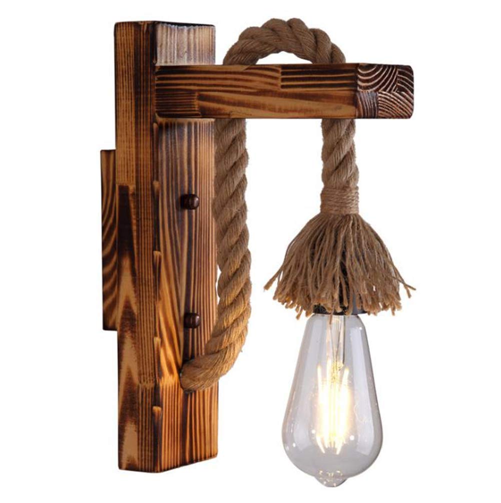 Hout Industriële Loft Wandlamp Vintage Retro Decor... - Vicedeal