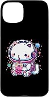 Vista 9 de iPhone 16 Kawaii Cat Bubble Boba Tea In Space Astronaut Anime Girls Case