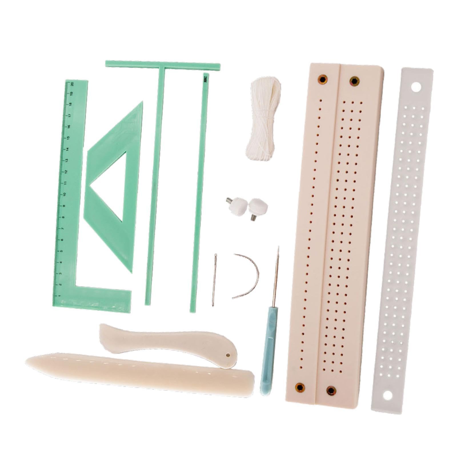 Generic Kit per Rilegatura, Righello, Forniture per Cucito, Kit di Base per Rilegatura, Set di Strumenti