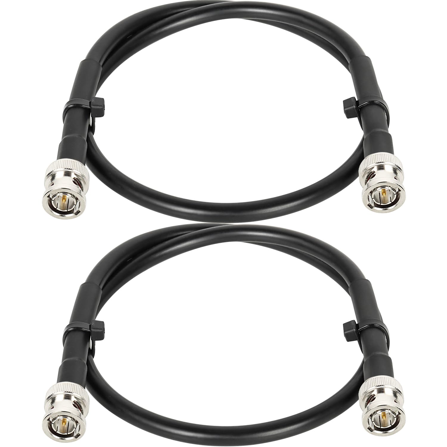 XRDS -RF SDI Cable 2FT, HD-SDI Cable 75 Ohm BNC Male to BNC Male Video Coaxial Cable for Video Surveillance Camera CCTV System 2PCS