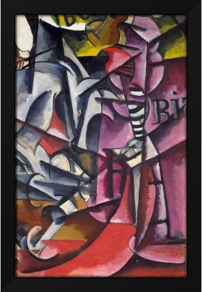 Lyubov Popova 17x24 Black Modern Framed Art Print Titled: Untitled. (Ca 1915)