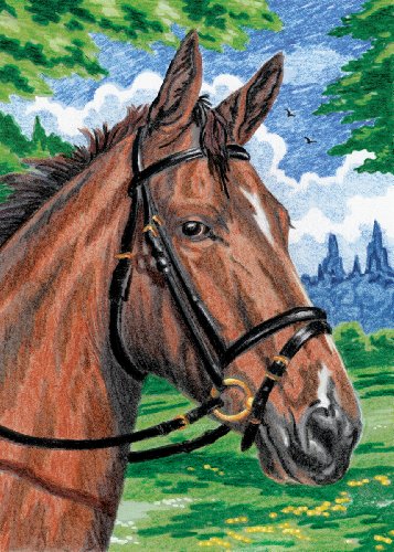 Royal & Langnickel Mini Colour Pencil By Number Kit: 5x7 Horse