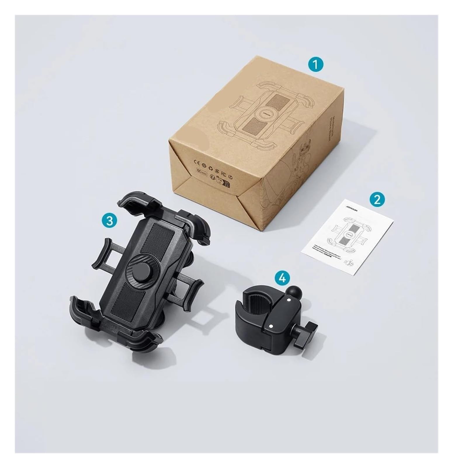 Navigation Mount Replacement Per 4,7-7'' Supporto Per Moto Anti Vibrazione Telefono Da Per Manubrio Per Bici Bicicletta Funzionamento Con Una Sola Mano Vista A 360°