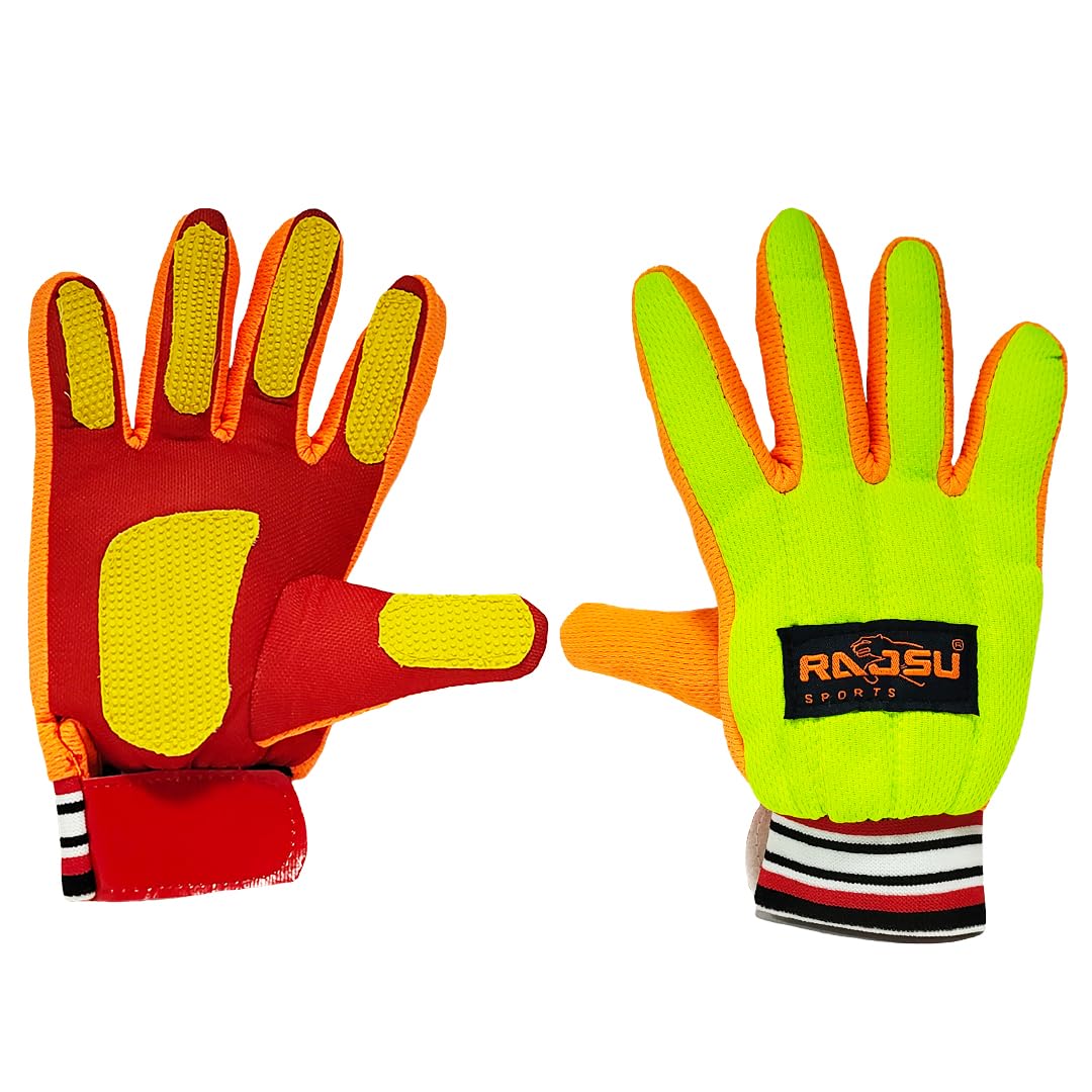 RAJSU- Goalie Football Goalkeeper Gloves | Soccer Gloves | Breathable Football Gloves Soft Palm with Cotton Fabric | Color: Multicolor | Size: Large-image-33