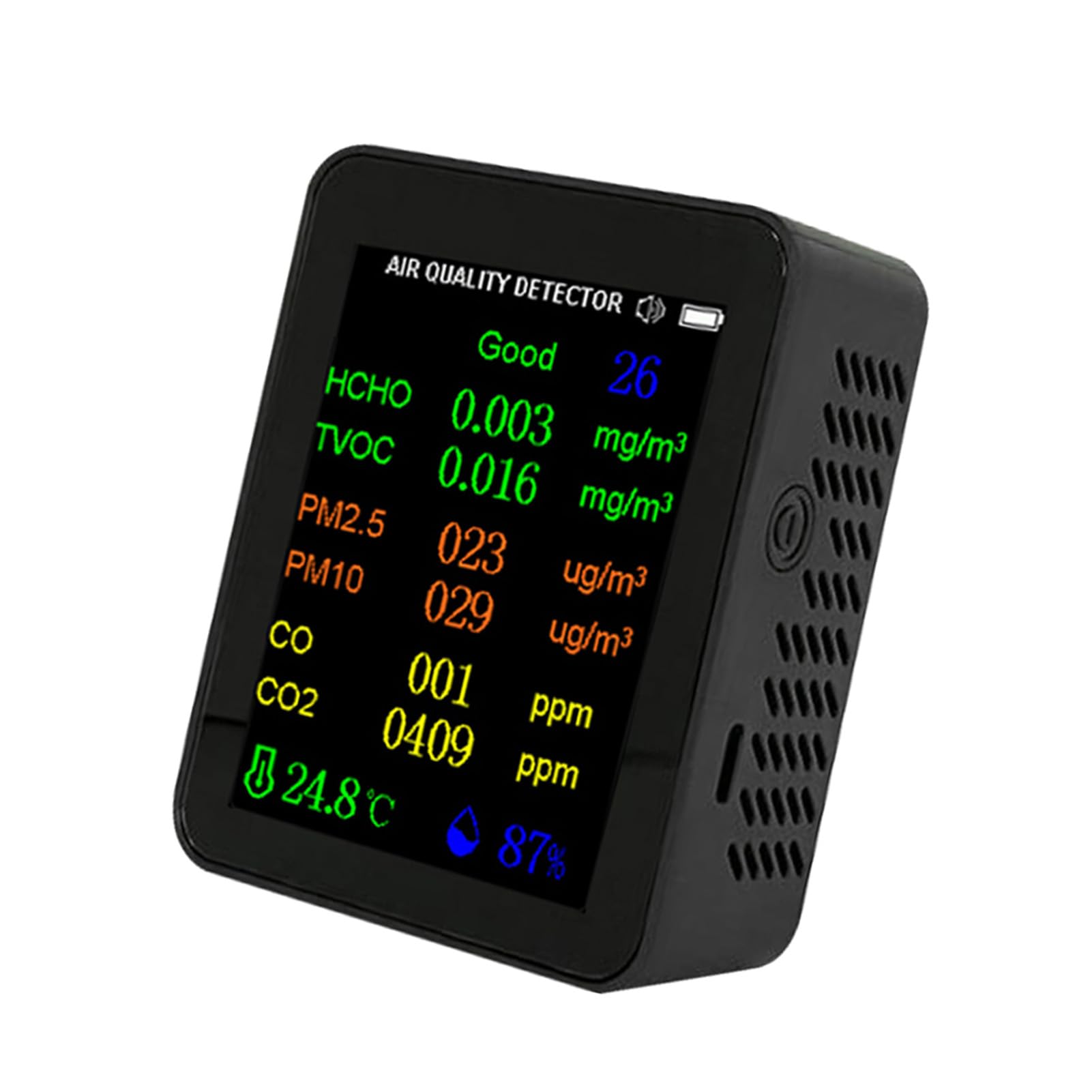 Kavolet Misuratore Portatile della qualità Dell'aria App Control Rilevatore di Anidride Carbonica 9in1 per Interni Domestici e Lavorazione dei Materiali (#3)