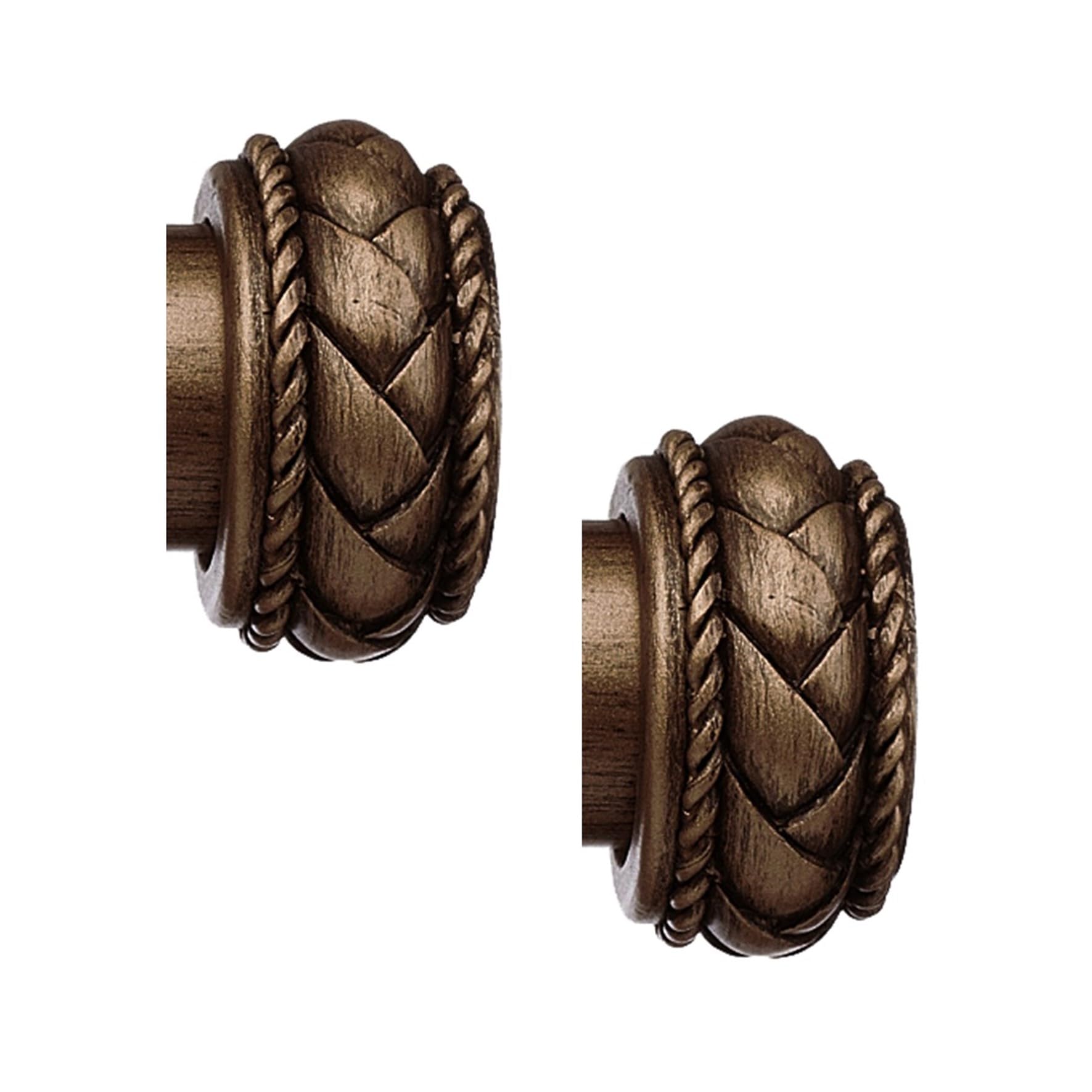 ABC Decor Integra Masterpiece 35mm Byzantine Finials x 2, Burnished Bronze