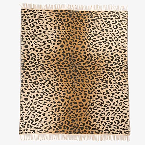 African Animal Print Throw Lightweight, Ultra Soft And Machine Washable (Leopard Print 55" X 71") #TOP1