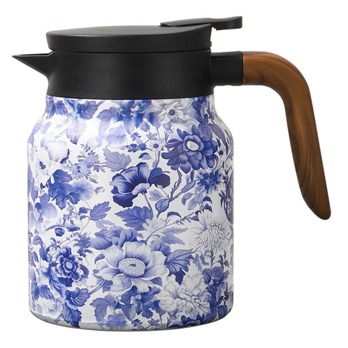 CTRLZS Thermal Insulation Teapot Stainless Steel Kettle 1000ml Vintage Floral Tea with Infuser Tea Separator for Hot Drinks C
