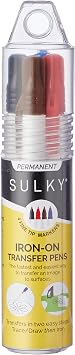 Sulky Iron-On Transfer Pens 4/Pkg-Black, Blue, Brown & Red