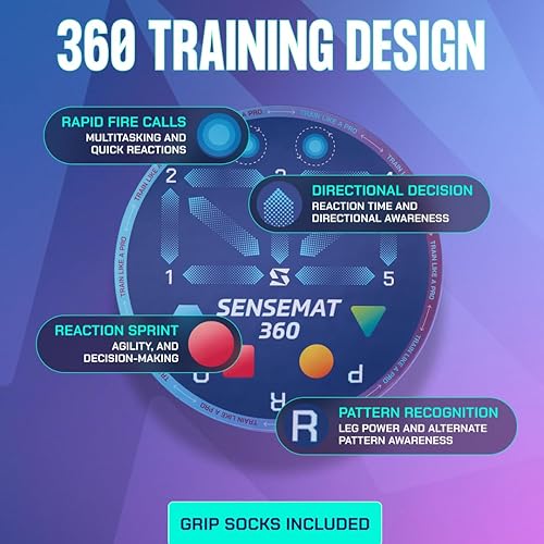 Vista 3 de Sensemat 360 Alfombrilla de Entrenamiento de Fútbol Alfombrilla de Entrenamiento Antideslizante con Diseño de 360 Grados Entrenamiento de Juego