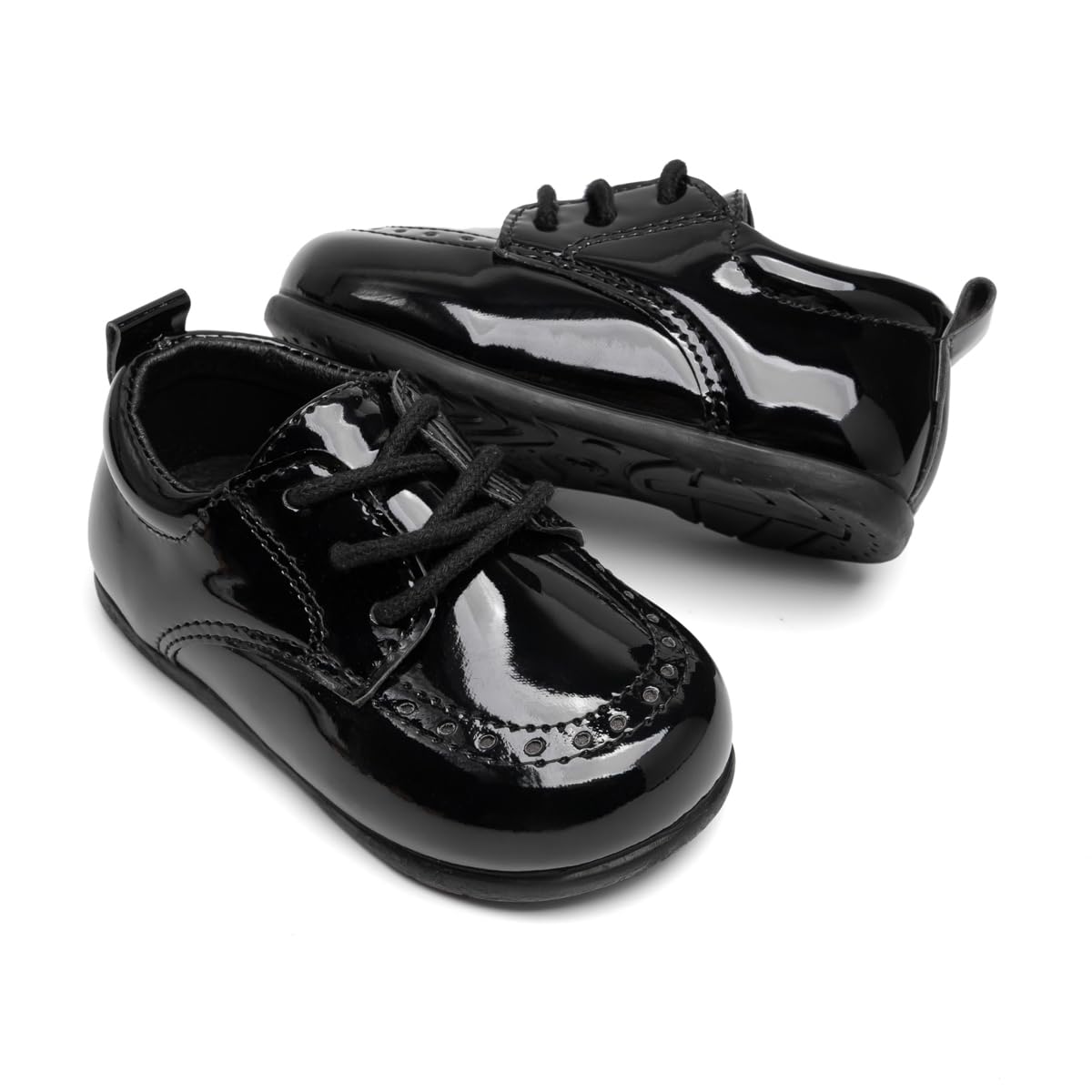 Toddler Baby Girl Boy Classic Oxford Dress Shoes PU Leather Loafers Brogue Non-Slip Rubber Sole Wedding Party First Walking Shoes