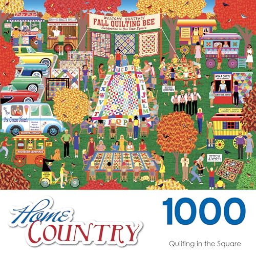 RoseArt Home Country Quilting in The Square Rompecabezas de 1000 Piezas para Adultos miniatura 2