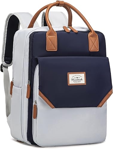 Mochila de viaje grande para mujer, 40L, mochila de equipaje personal, mochila casual, azul (Dark Blue-Light Blue), Mochilas de viaje