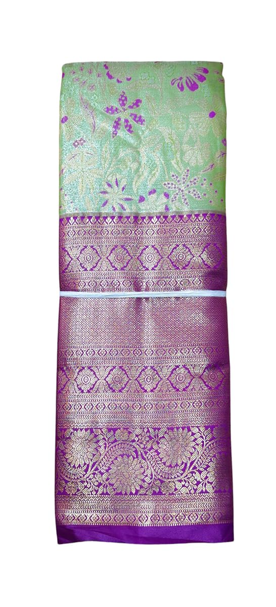 VFCollections Women's Kanchipuram Silk Pure Pattu Sarees With Blouse (VFC157-2) - Review, Price and Buying Guide