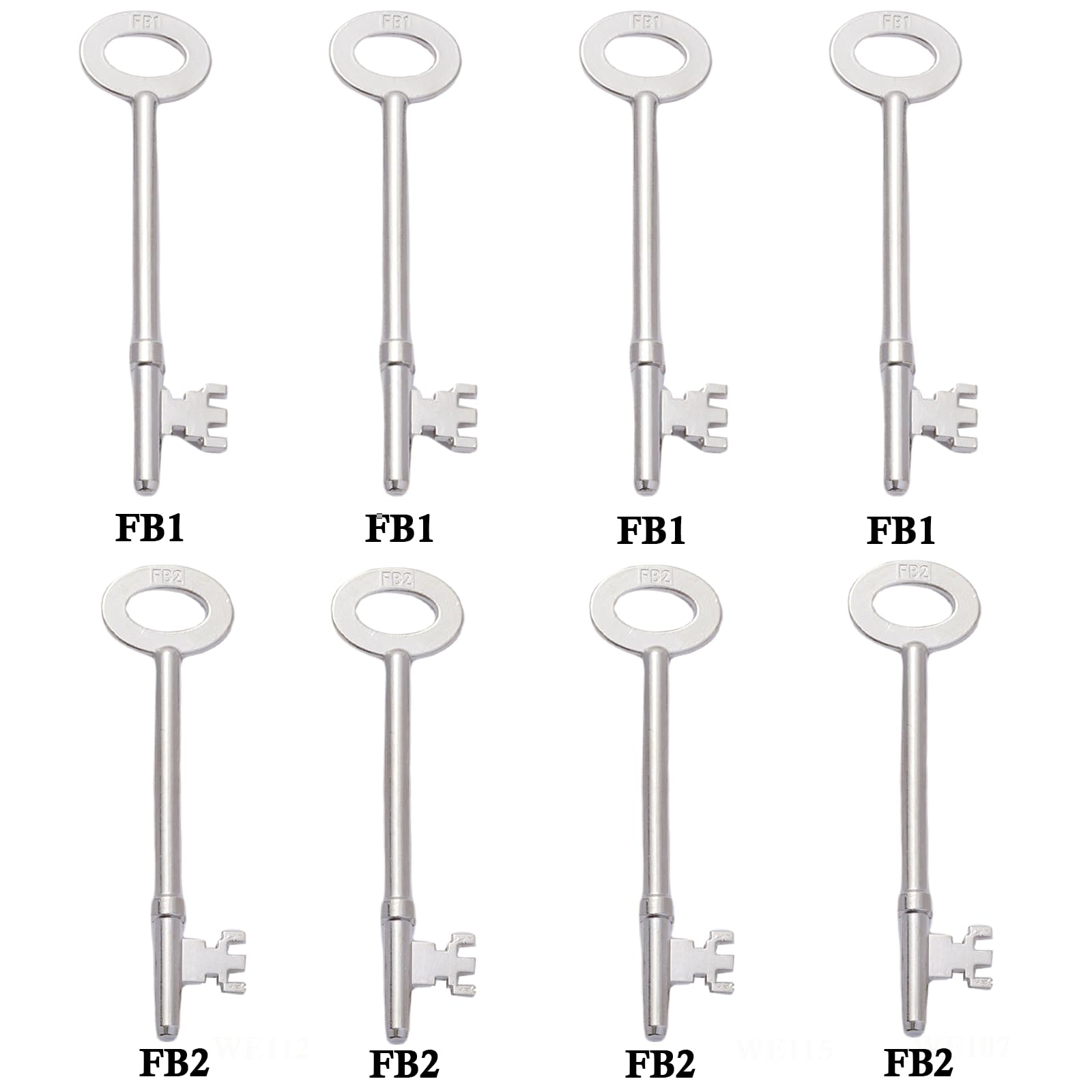 FB Key Set, 8Pcs Fire Fireman Brigade Key Set FB1 FB2 (4Pcs FB1+4Pcs FB2) - Image 3
