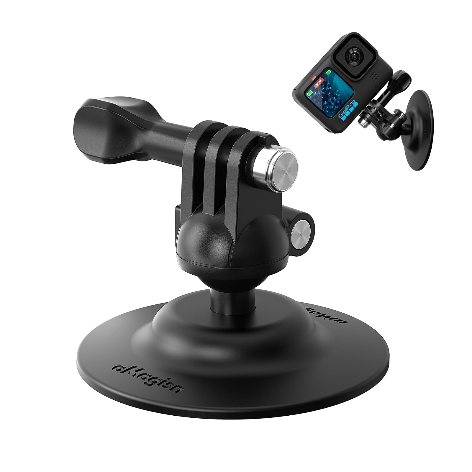 Joint Ball Flexible Mount Base for insta360 X4 X3 X2 One X RS & GoPro Max 360 Panoramic Camera Hero 12/11/10/9/8 Sports Camera Accessories for Any Flat Curved Surfaces （Three-Prong Version）